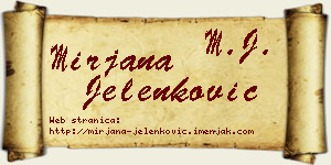 Mirjana Jelenković vizit kartica
